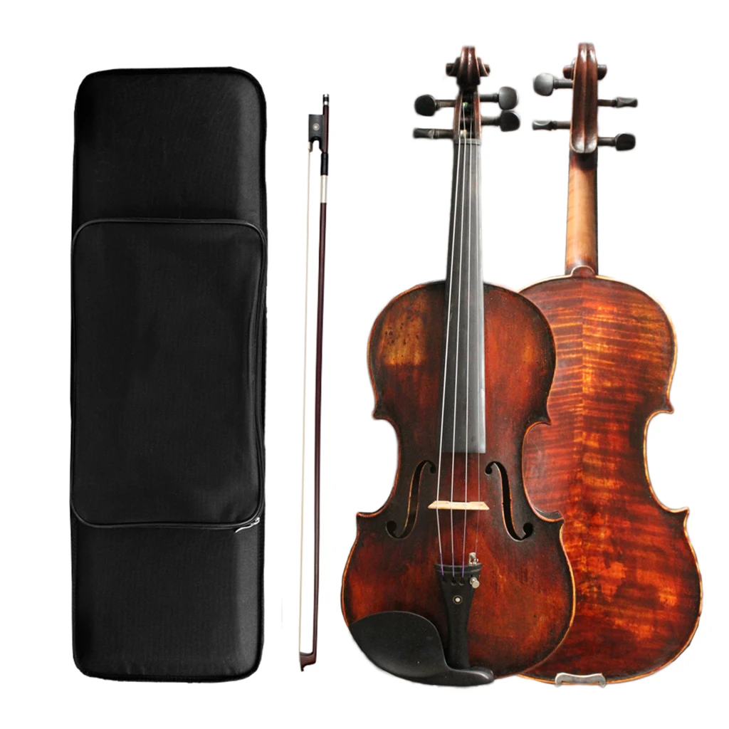 

Premium Master Fiddle Stradi 1716 4/4 Violin Handmade Solid Wood Acoustic Violin Kit for Performers Violinist