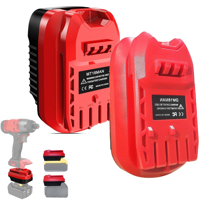 

Адаптер-переходник для аккумулятора Makita для Dewalt для Milwaukee, литий-ионный аккумулятор 18 В, преобразователь в аккумуляторный инструмент Craftsman 20 В