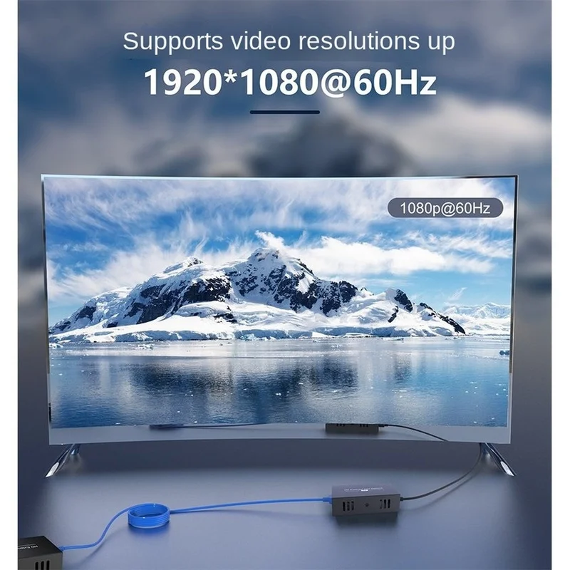 Super Sale 150m HDMI-Compatible IP Extender Via RJ45 Ethernet Network Cat5e Cat 6 7 Cable 1 Transmitter to Multi Receiver EU PLU