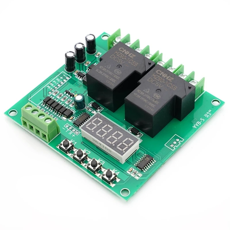 YYB-5 12V 24V Motor Forward/Reverse Control Board Two Relays Delay Timing Cycle Module Linear Actuators Control Board