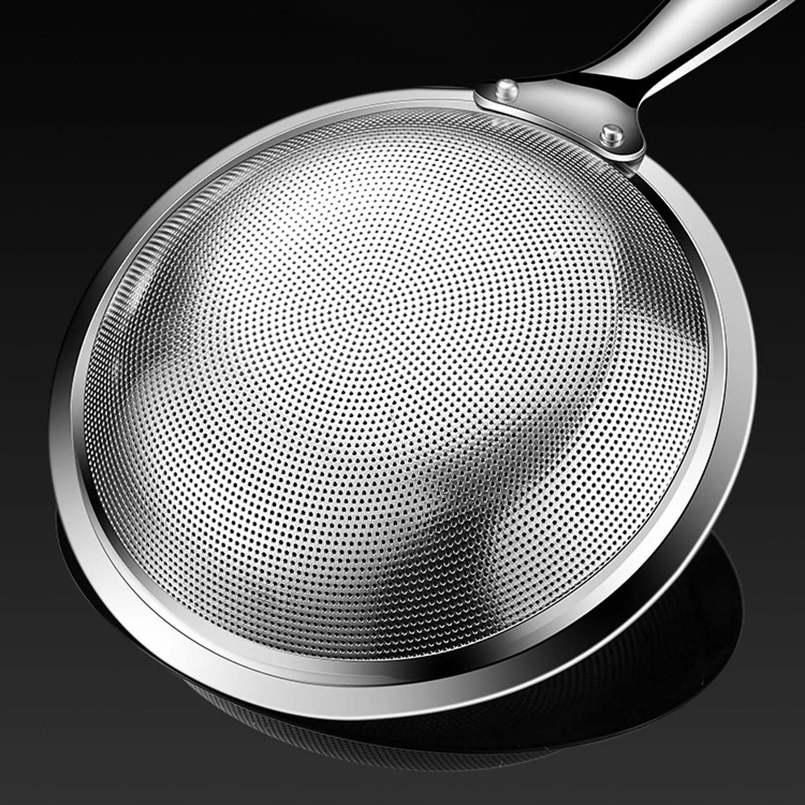 Filter Scoop Stainless Steel Fat Skimmer Spoon Strainer Fat Oil Skim Grease Foam Fine Mesh Strainer Oil Colander Kitchen Tool