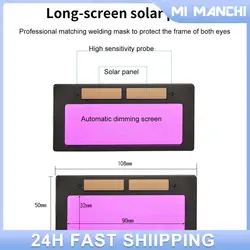 Lenti per la protezione degli occhi filtro per oscuramento automatico maschera per saldatura elettrica strumenti e gadget occhiali per saldatore protezione solare per l'oscuramento