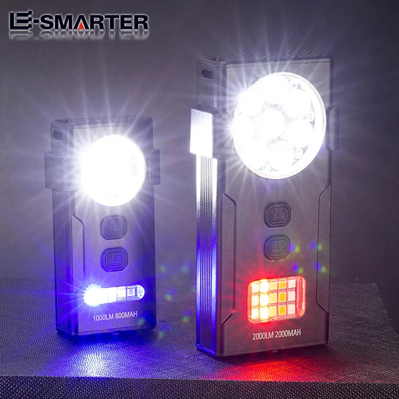 Rechargeable LED Flashlight Portable EDC Keychain Lanterns Outdoor Waterproof 10 Lighting Mode Super Bright Work Light With Magn