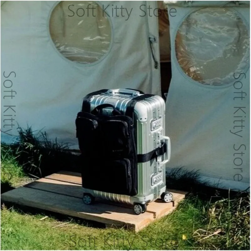 Outdoor portable luggage trolley hanging bag storage bag large capacity multi-function