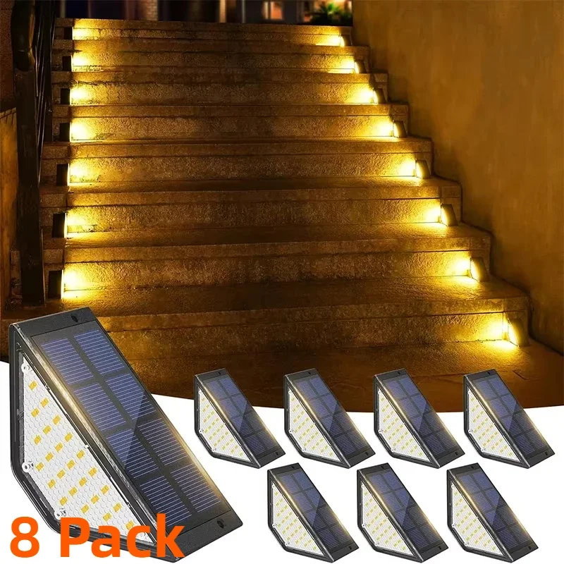 

Solar Deck Lights Fence Light Outdoor Step Lights Waterproof Solar Lights for Railing Stairs Step Fence Yard Patio and Pathway