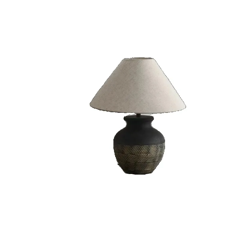 New Chinese ceramic table lamp wabi wind living room bedroom bedside zen retro Japanese-style homestay model
