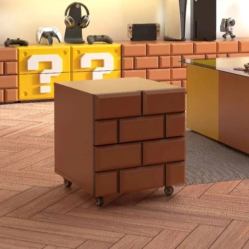 Mesa Auxiliar Moderna Estilo Vintage Bauhaus, Gabinete Estrecho para Dormitorio, Mueble de Almacenamiento Único y Lujoso para Recámara