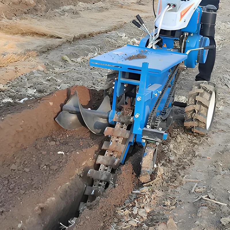 Trench Digger Machine for Underground Cable Installation Pipeline Laying Walk Behind Trencher Equipment