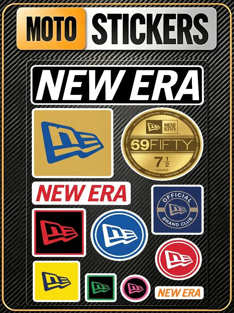 Poster N-e-w E-ra Multi Scene Waterproof Reflective Scratch Cover Stickers Fit Auto Motorcycle Helmet Refrigerator