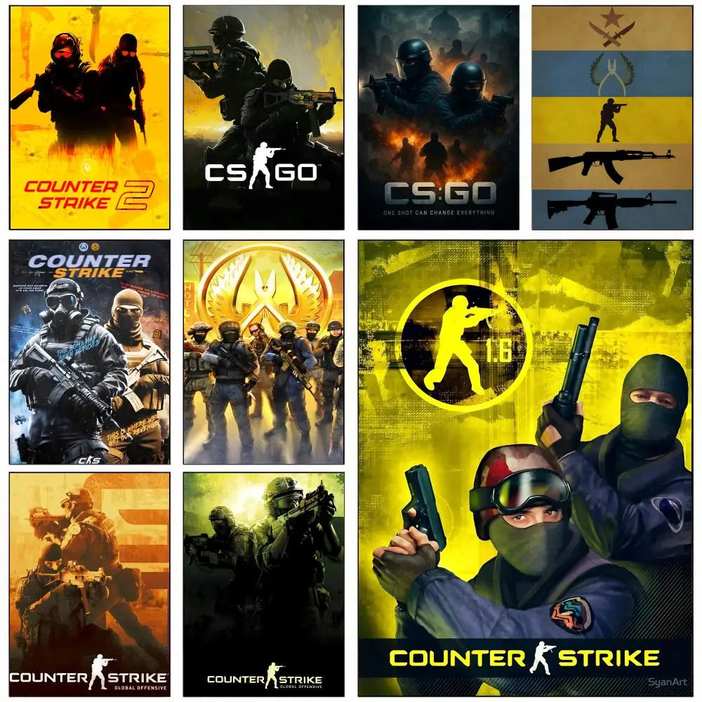 

Good Game C-CsGO Poster For Office Bedroom Coffee Home Decor Durable Waterproof Aesthetic Stickers Wall Art HD