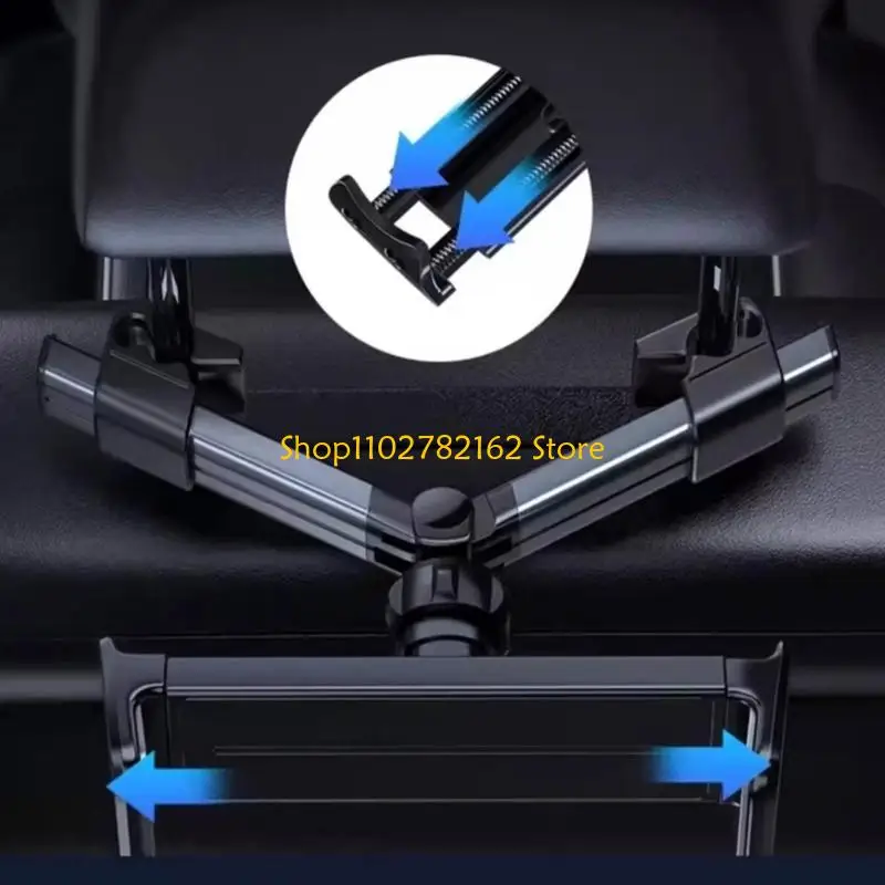 

547B Car Headrest Bracket for Tablets Smartphones, 360 Degree Rotation for Movies and Navigation Long Drives and Family Trips
