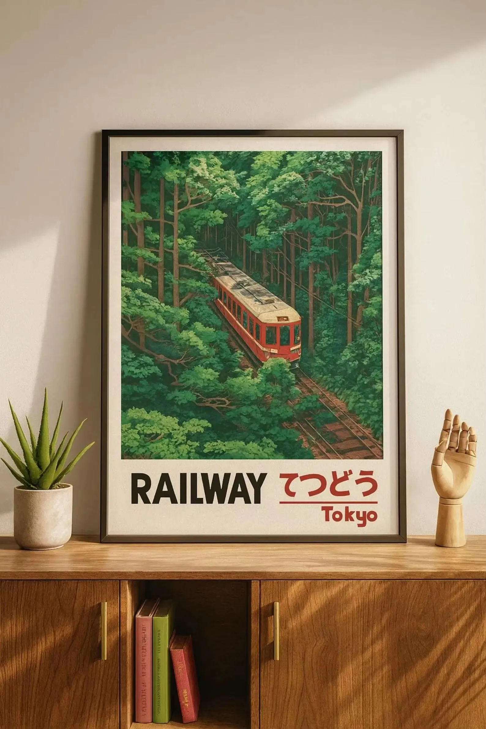 Retro japanische Landschaft Leinwanddruck Asiatische Kunst Eisenbahn Wandkunst Poster Modernes Wohnzimmer Schlafzimmer Badezimmer Heimdekoration