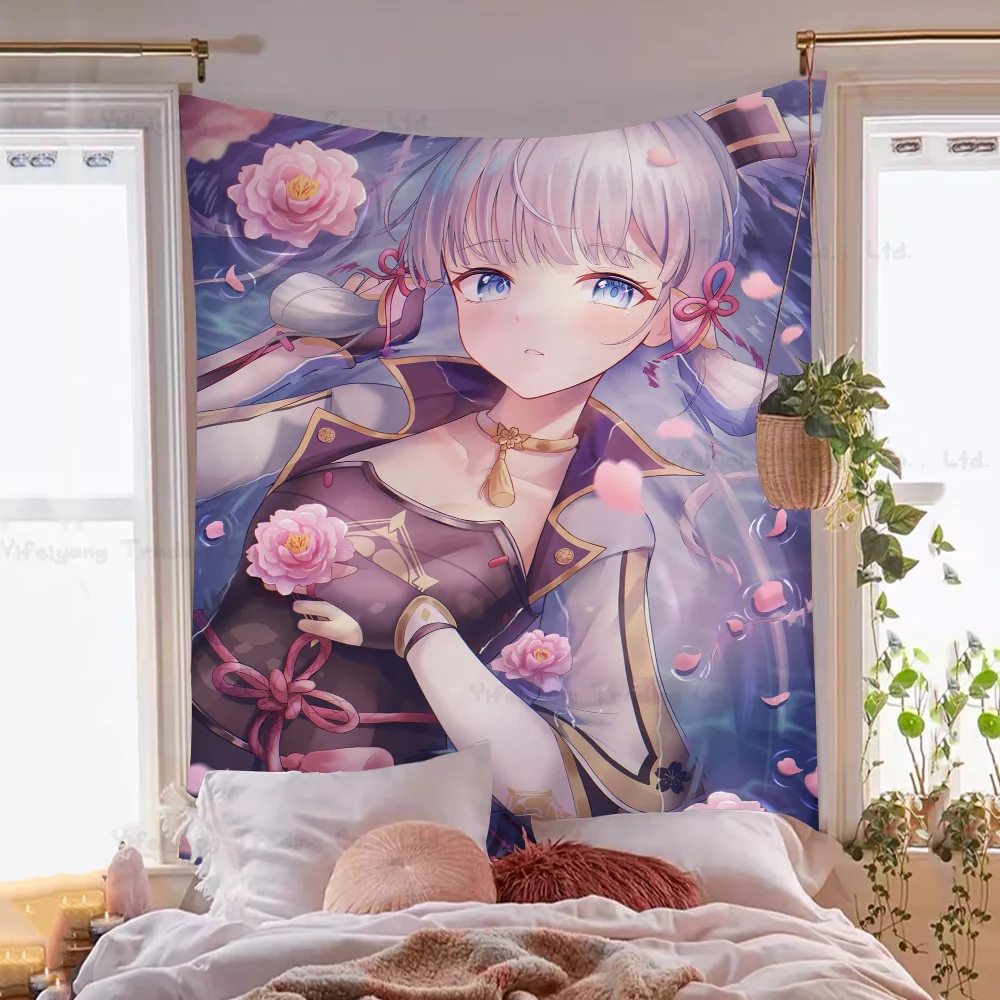 

G-Genshin I-Impact Kamisato Ayaka DIY Wall Tapestry Art Science Fiction Room Home Decor Wall Art Decor