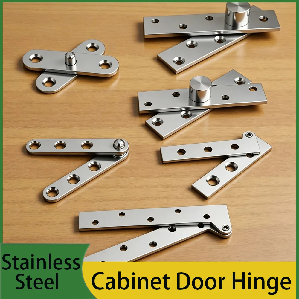 1Pair 360 ° Rotating Stainless Steel Hinges For Household Cabinet Doors And Windows Silent And Smooth Hinge Hardware Accessories