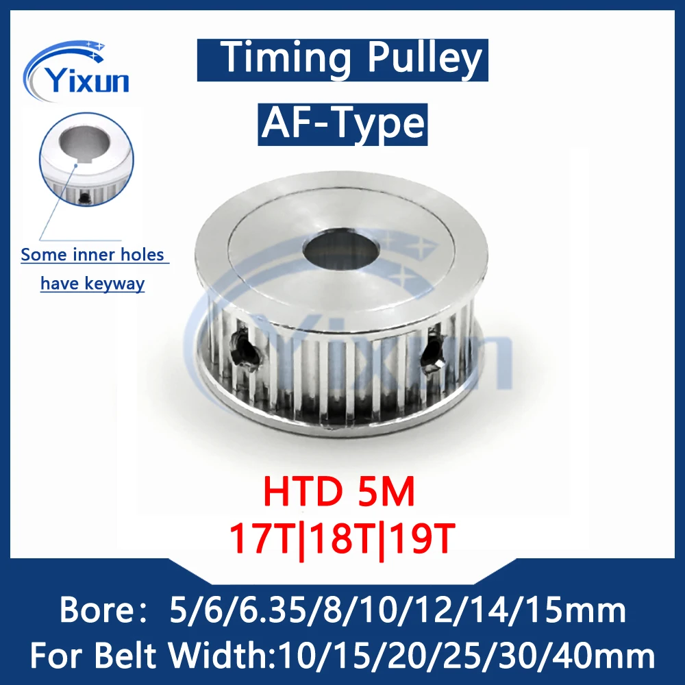 HTD 5M Timing Pulley 17T 18T 19 Teeth Bore 5/6/6.35/8/10/12/14/15mm For Belt Width 10/15/20/25/30/40mm Drive Synchronous Wheel