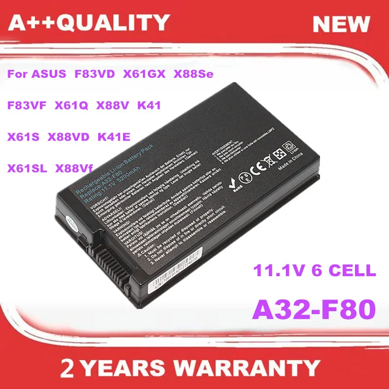 

Laptop Battery For ASUS F83VD X61GX X88Se F83VF X61Q X88V K41 X61S X88VD K41E X61SL X88Vf