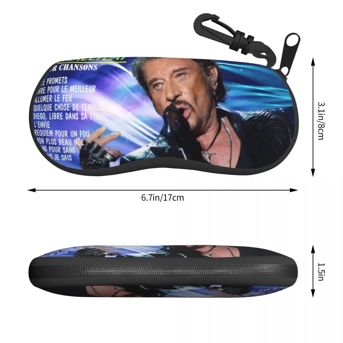 Custom Johnny Hallyday Shell Glasses Case Unisex Fashion France Rock Singer Eyeglasses Case Sunglasses Protector Box