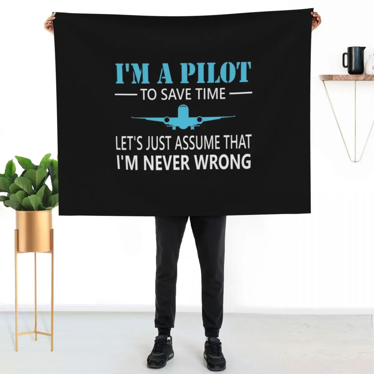 Airplane Pilot Aviation Helicopter Gift Throw Blanket Sofas for sofa Cute Plaid Flannel Plaid Hairys Blankets