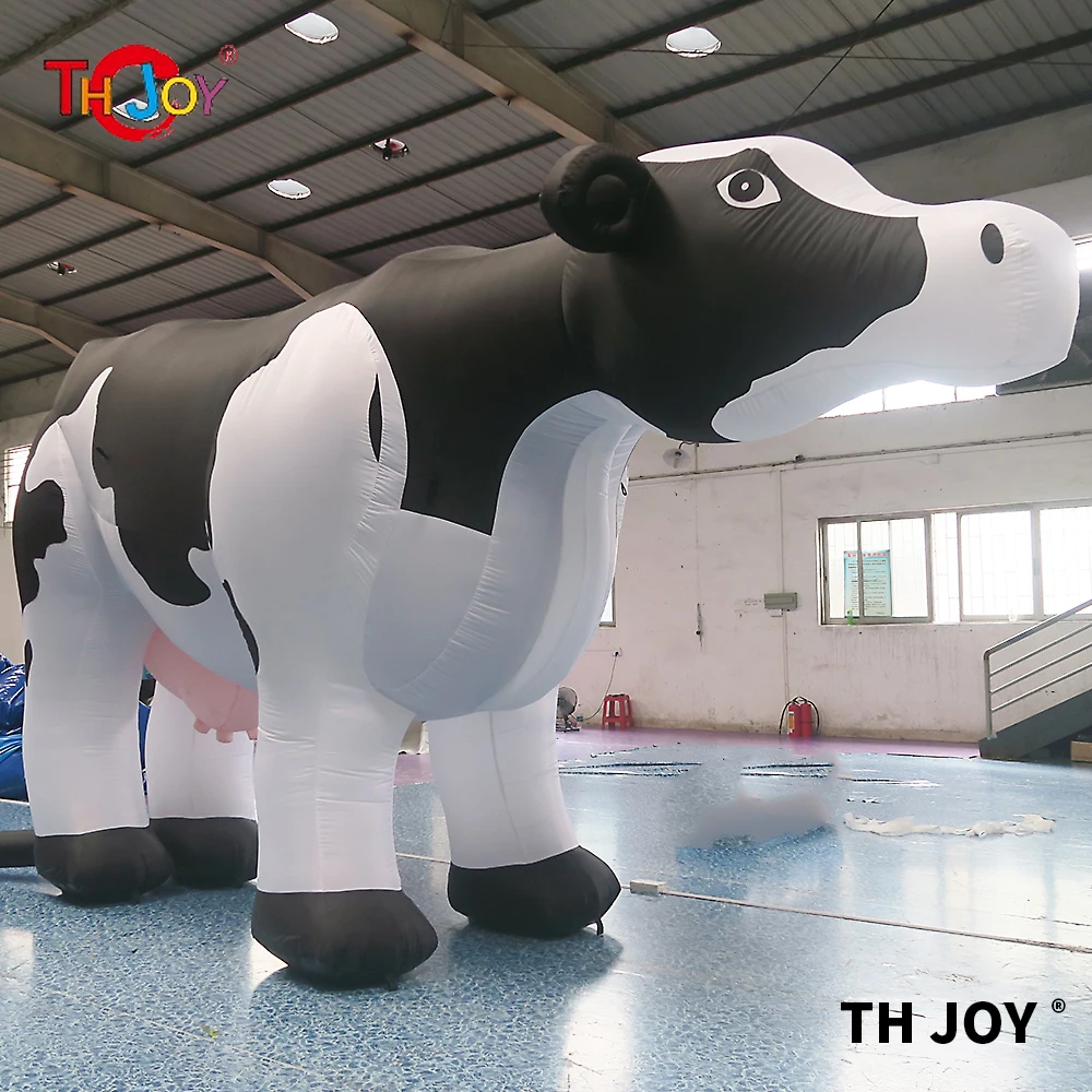 Free air shipping to door,5mL*3mH giant inflatable cow replica,inflatable milk cow cartoon,inflatable animal model