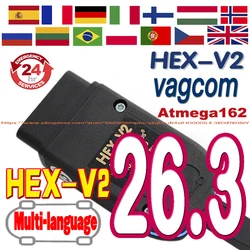 2026 Popular VCDS VAGCOM 26.3 HEX CAN USB Obd2 Scanner FOR VW AUDI Skoda Seat VAG Multilingual ATMEGA162 AUTOCOM VAG HEX V2 TOOL