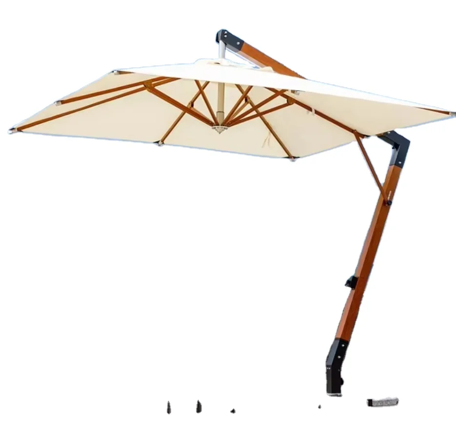 2026 Bestseller-Free Customization Outdoor Sunshade Super Large 7-sleeve Modern Umbrella Granite Pedestal Outdoor Furniture