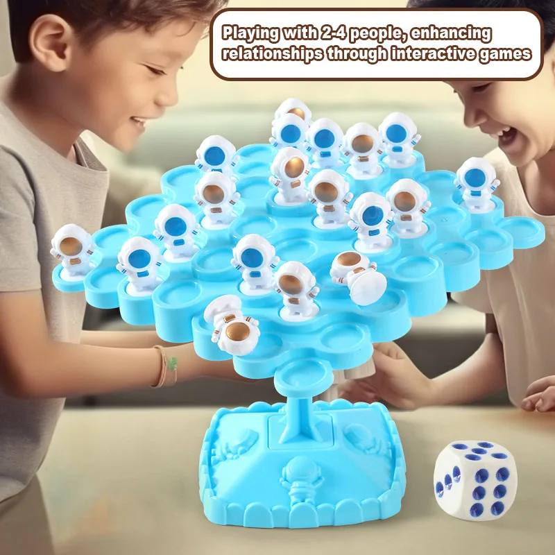 Astronauts Creative Balancing Tree Toy Balance Board Tabletop Party Funny Parent-Child Interactive Game Building Block Toy