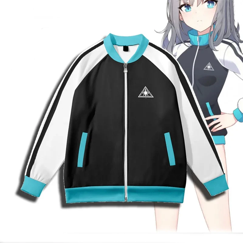 3D Game Blue Archive Shiroko Sunaookami Coat Cosplay Hoodie Baseball uniform Costume