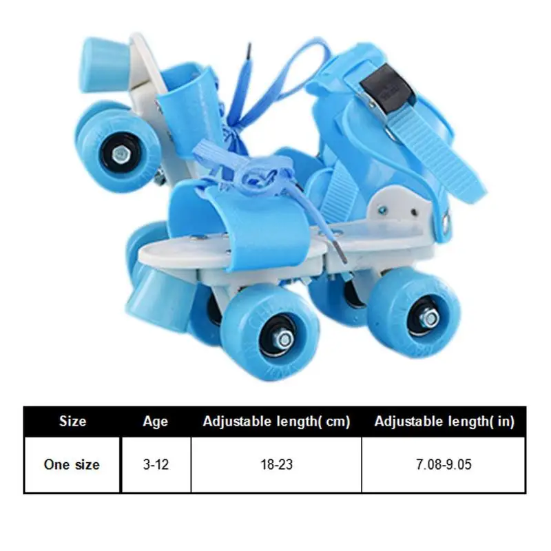 4 Wheels Skating Shoes Roller Skates Double Row Roller Skating Shoes For Girls Kids Children Skates Exercise Adjustable Sizes