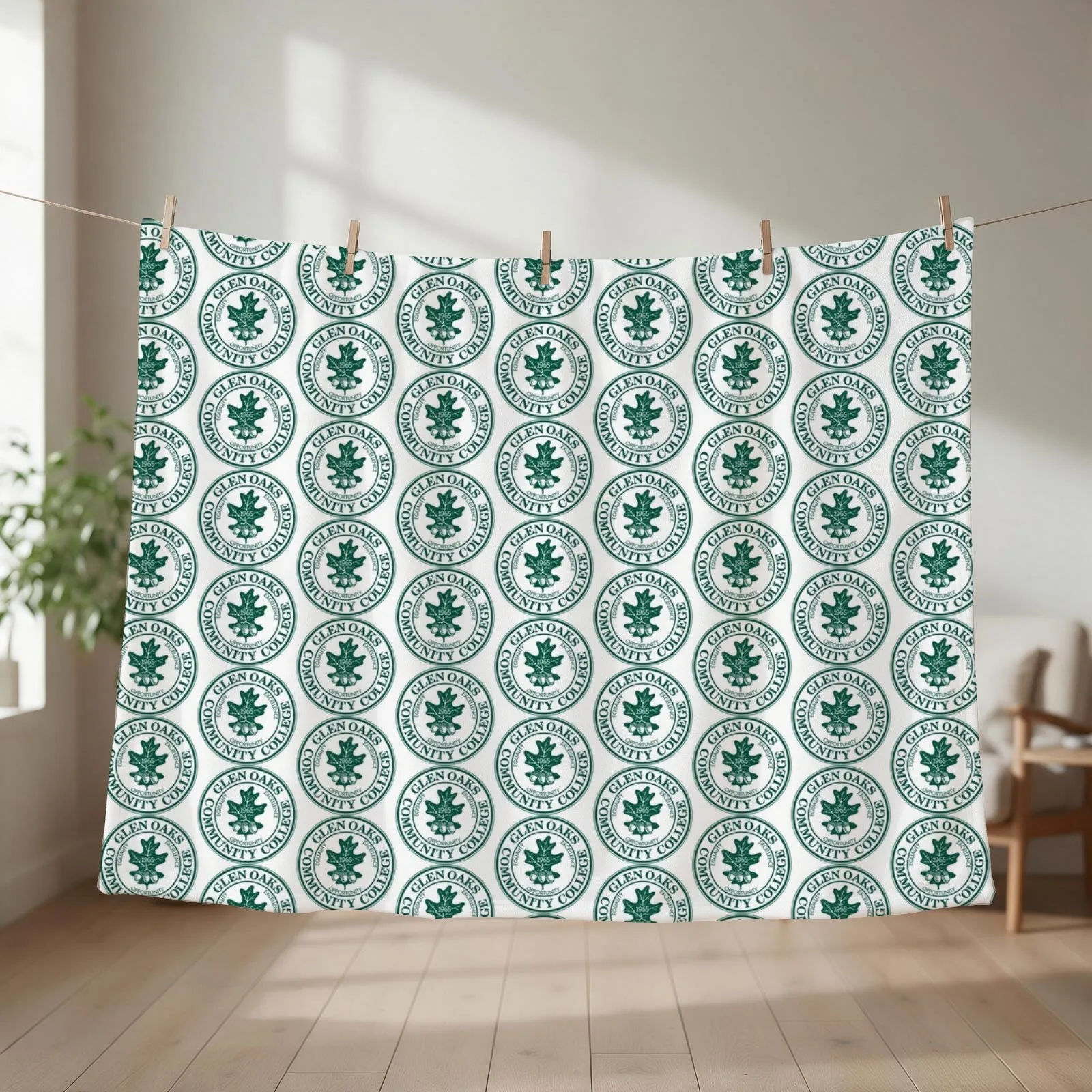Glen Oaks Community College Throw Blanket couch cozy soft plush fuzzy picnic outdoor blanket