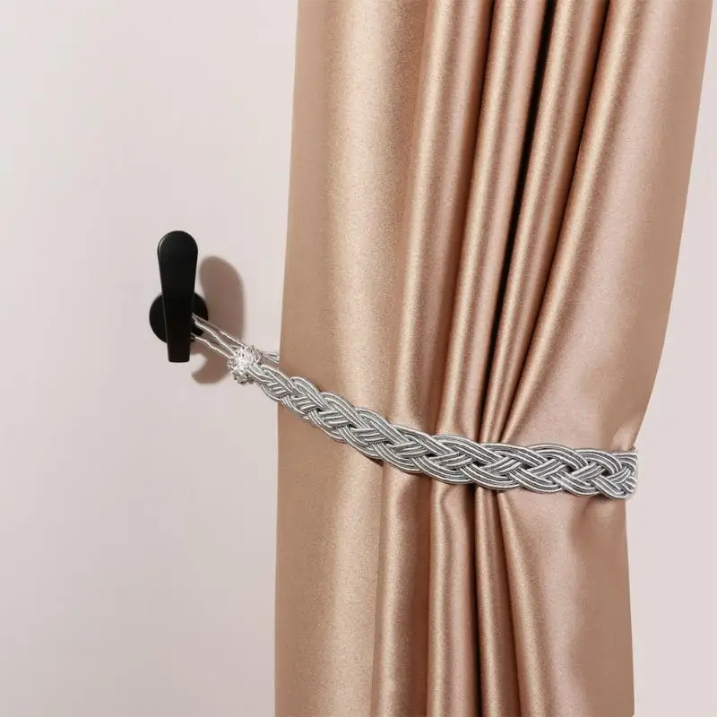 ❤️ 2Pcs Retro Practical Mounted Metal Hooks Curtain Tieback Curtain Hooks Wall Hanger Curtain Holder Home Decor Accessories - view 5