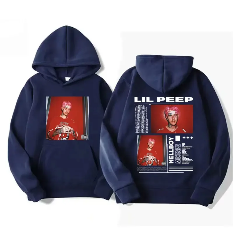 Lil Peep Hellboy Rap Hoodie Concert Merch Album 90s Graphic Sweatshirt Men's Hip Hop Vintage Fashion Hoodies Harajuku Streetwear