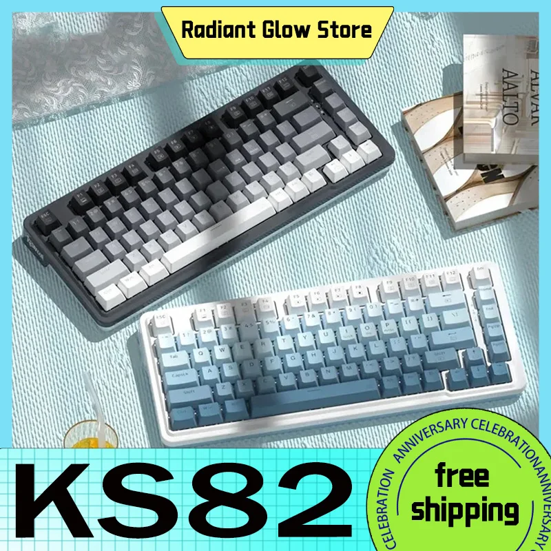 

Redragon Ks82 82 Keys Portable Keyboard Gradient Custom Gasket Structure Wired Keyboards With Pbt Keycaps For Mechanical Gaming