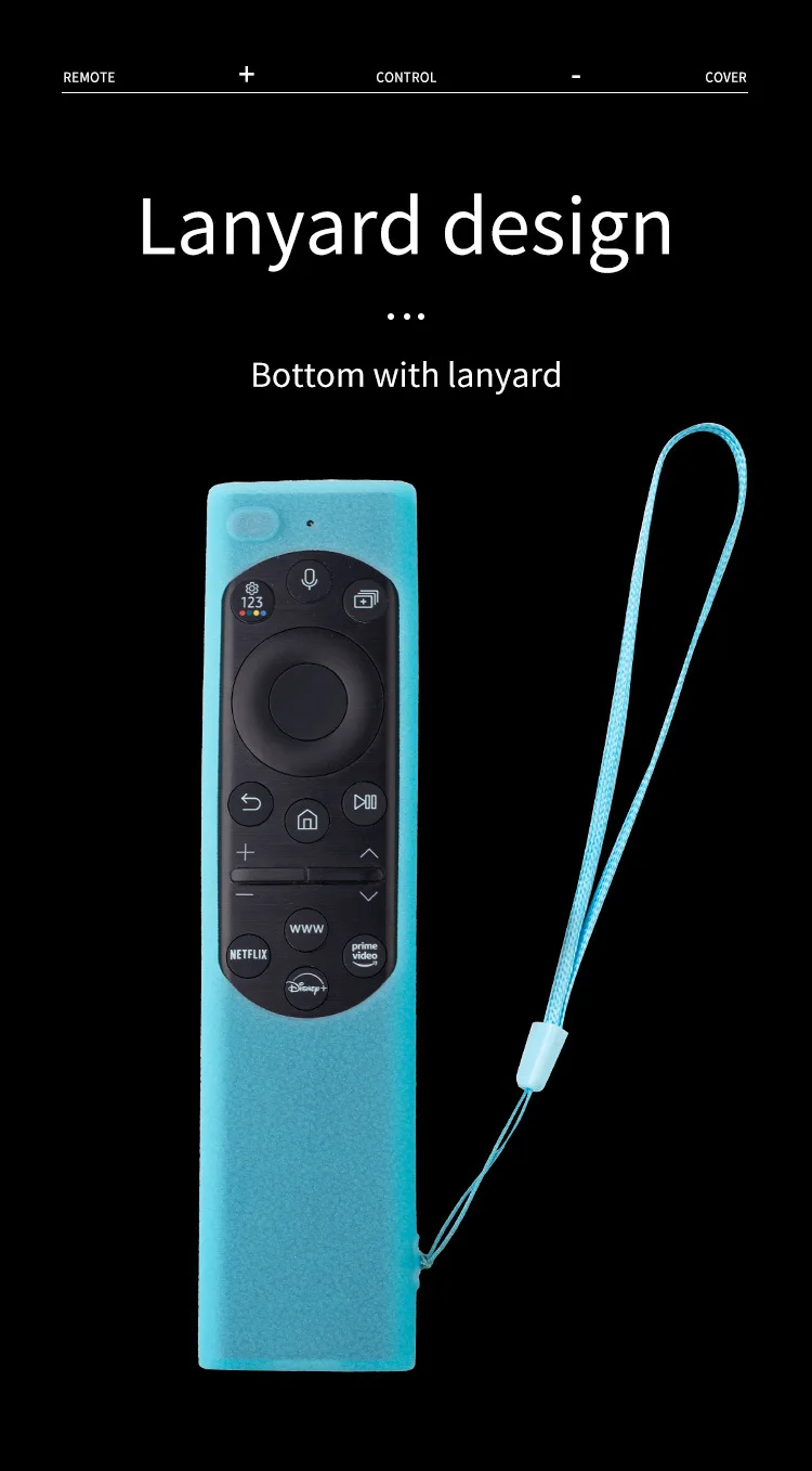 Luminous Silicone Remote Cover For Samsung Solar Voice Remote BN59-01385A BN59 Series