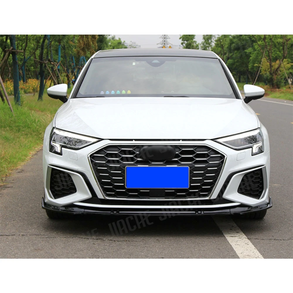 

ABS Black Front Lip Spoiler Front Bumper Lip Diffuser Cover Guard Tuning Protector For Audi A3 Sline Sport 2021+