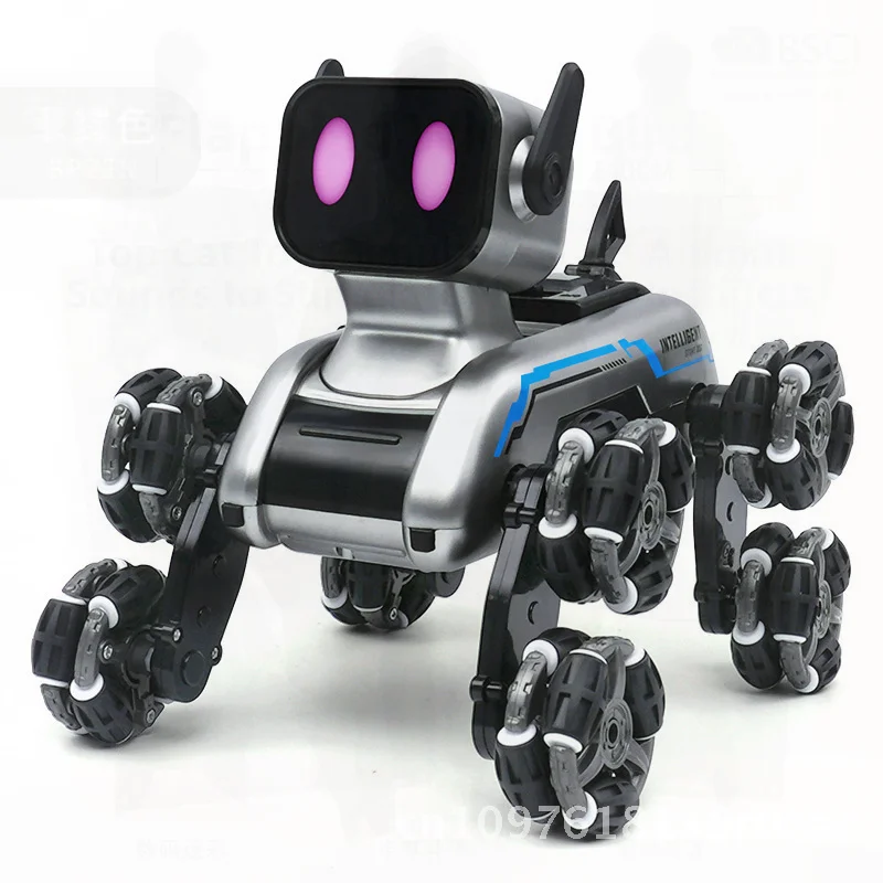 Jouet mécanique de cascadeur à huit roues télécommandé pour enfants, Robot Intelligent pour animaux de compagnie avec geste d'escalade par Induction