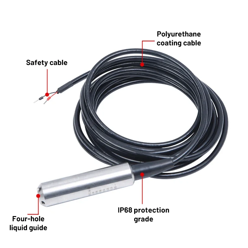 Input Level Transmitter Liquid Level Sensor Controller Static Pressure Level Gauge Water Level Sensor 4-20mA/0-10V/RS485