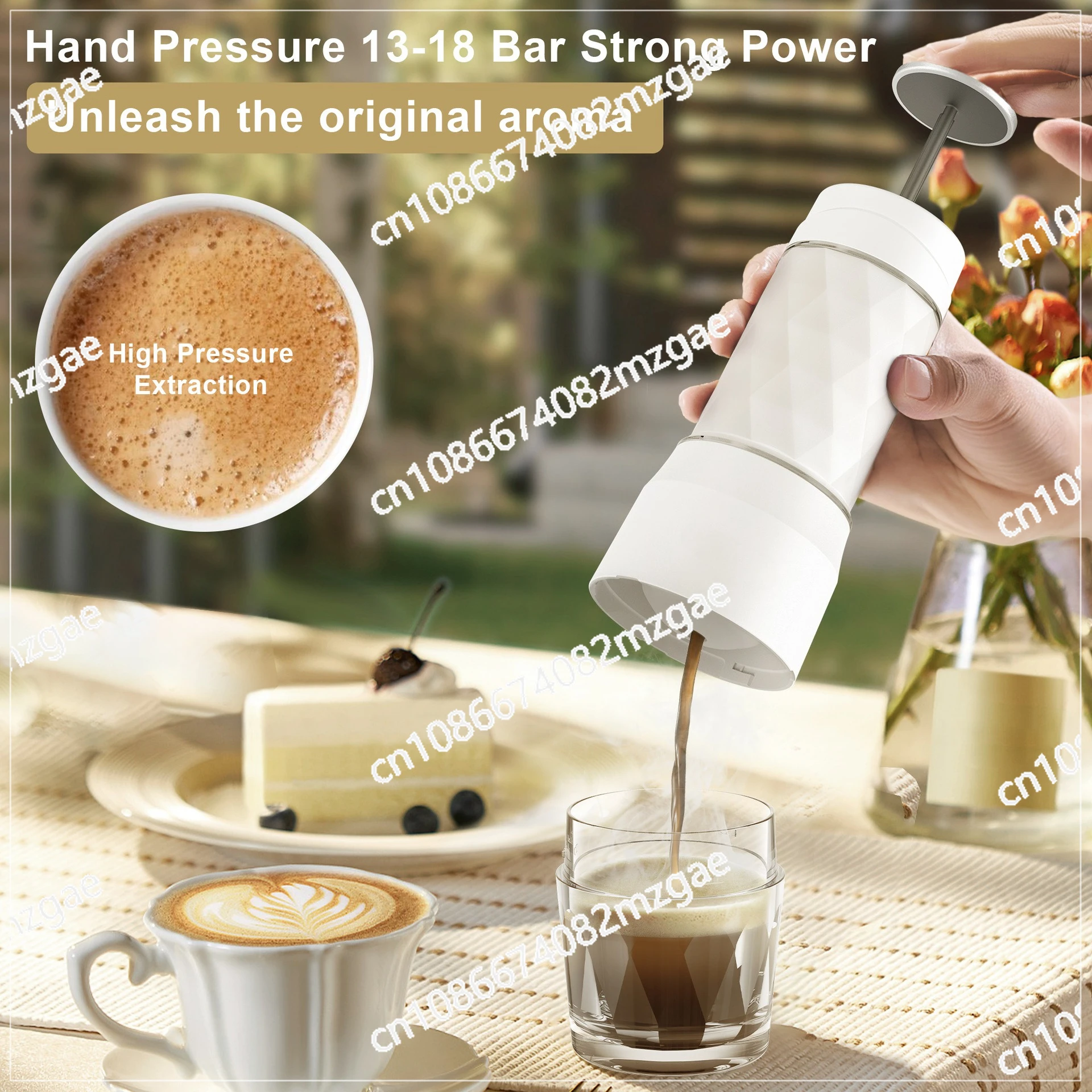 Portable Capsule Coffee Powder Italian 3-in-1 Hand Press Coffee Machine Spot