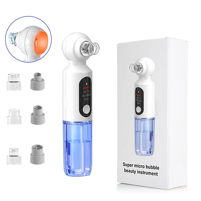 2025 Nuovo Aspirapolvere per pori per la rimozione di punti neri con impacco caldo Detergente idratante per il viso elettrico Estrattore di brufoli Dispositivo di bellezza per il viso