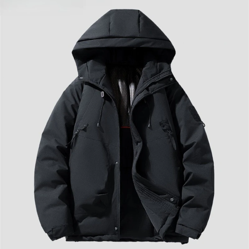 

New Autumn and Winter Outerwear for Men, Loose Casual Hooded, Thick, Warm, Comfortable, Versatile, High-quality Jacket for Men