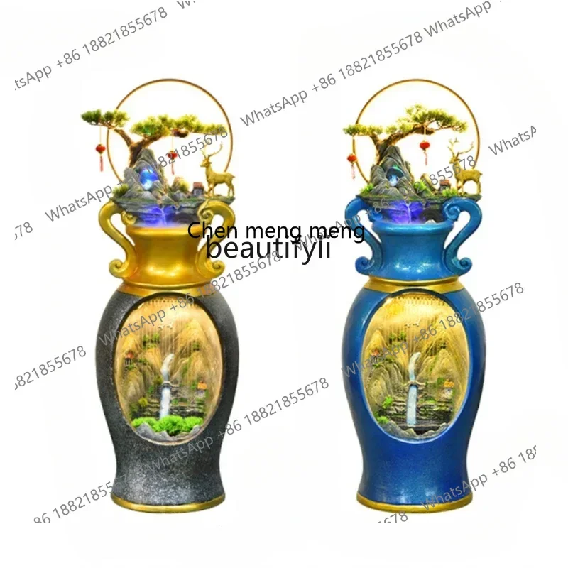 G153 S Floor Artificial Mountain and Fountain Decoration Living Room Office Hallway Hotel Landscape Furnishing Articles Humidifi