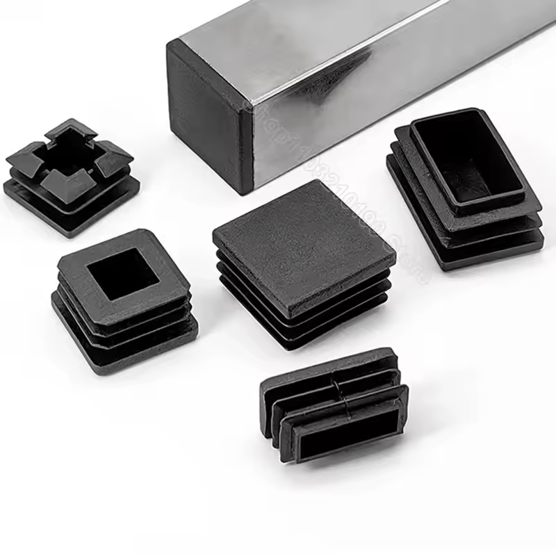Rectangular Square Plastic Black Blanking End Cap Tube Pipe Insert Plug Bung Stopper Cover Furniture Foot Pads 10x10mm-200x200mm - Image 3