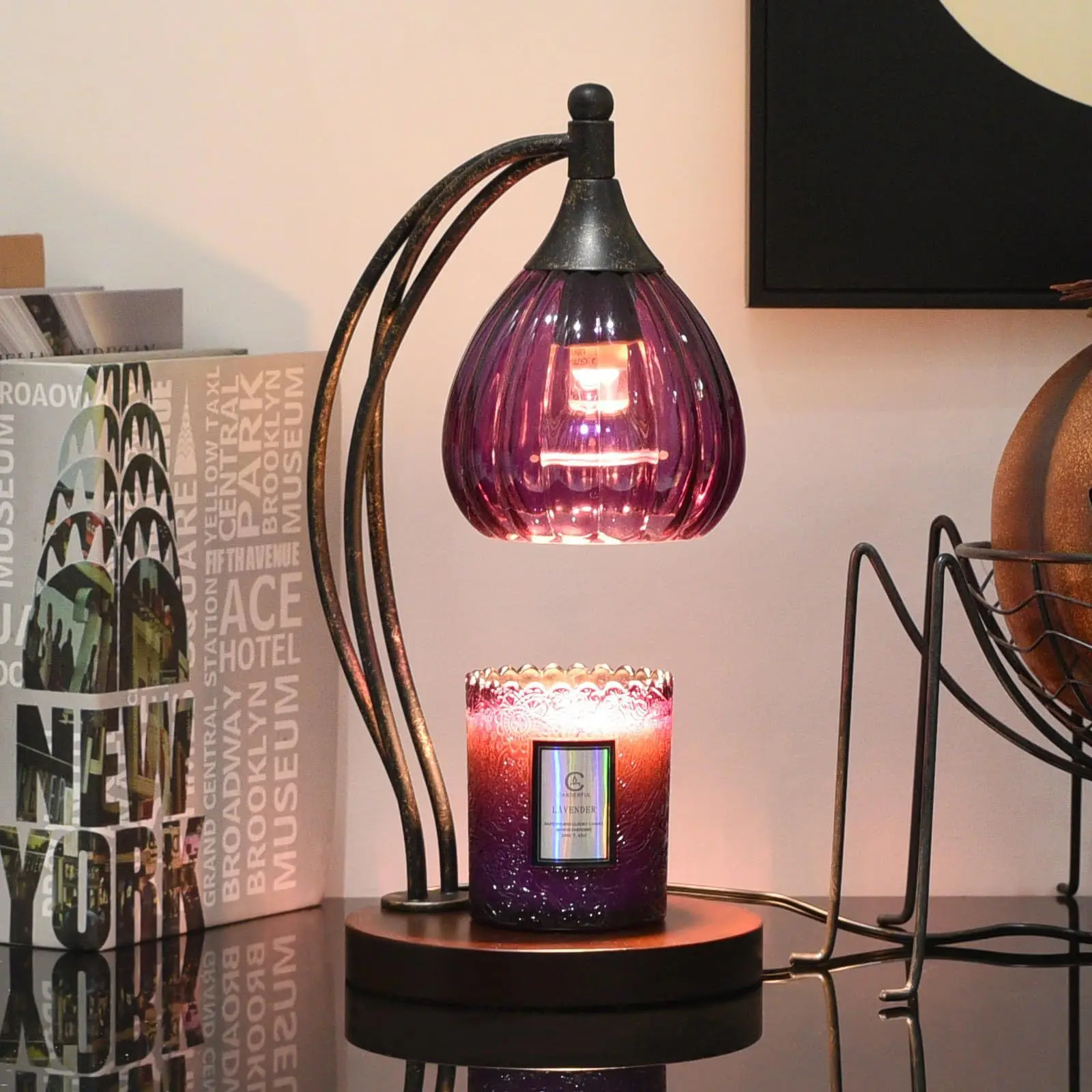 Elegant Lily of the Valley Wax Melt Warmer Dimmable Temperature Adjustable Candle Warmer Aromatherapy Fragrance Lamp Decoration