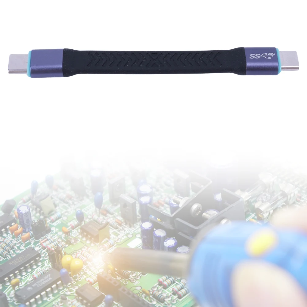 

Кабель USB-C - USB-C PD 100W, короткий, 8K 60Hz, USB 3.2, 20V 5A, для SSD, камер, телефонов