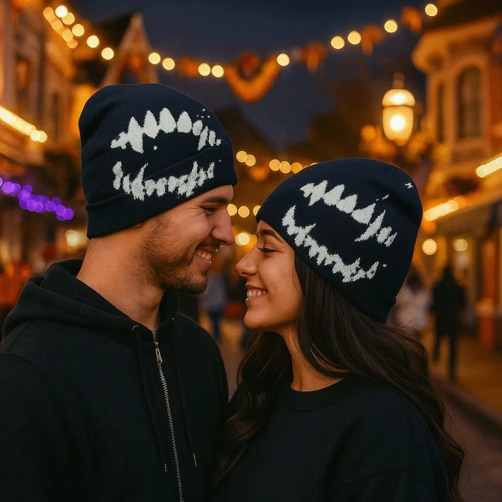 

Personality Elastic Y2K Knitted Hat Streetwear Hip-hop Black White Pullover Cap Soft Korean Style Brimless Beanie Cap Outdoor