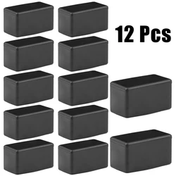 12pcs/Set Square Chair Leg Cap Rubber Non-Slip Table Foot Cover Socks Floor Protector Pads Furniture Leveling Feet Parts