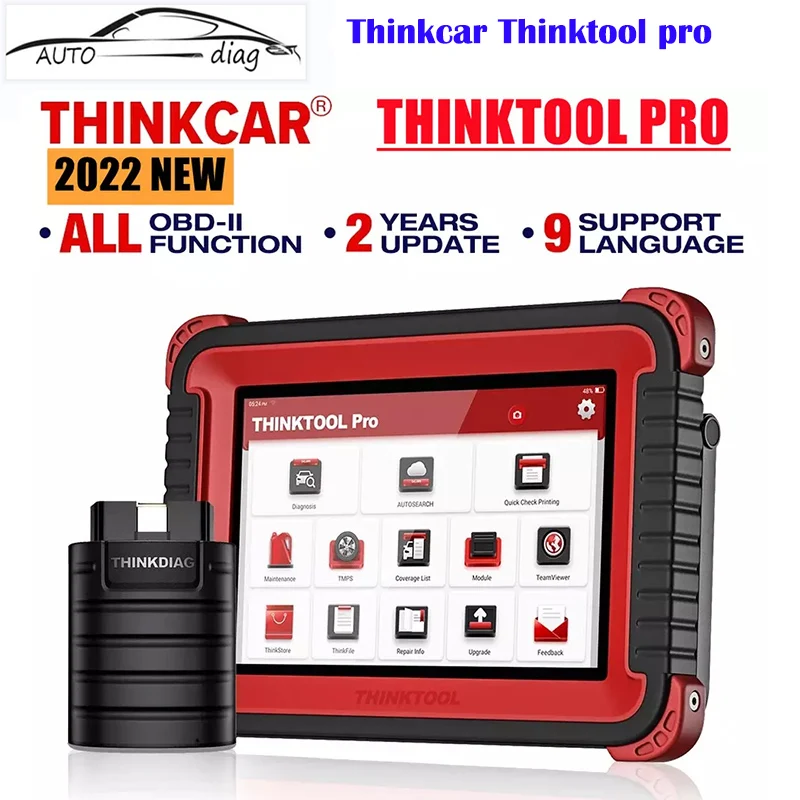 Thinkcar Thinktool Pro OBD2 Professional Full System Diagnostic tool Car Auto Scanner ECU Coding Active Test Scanner Code Reader