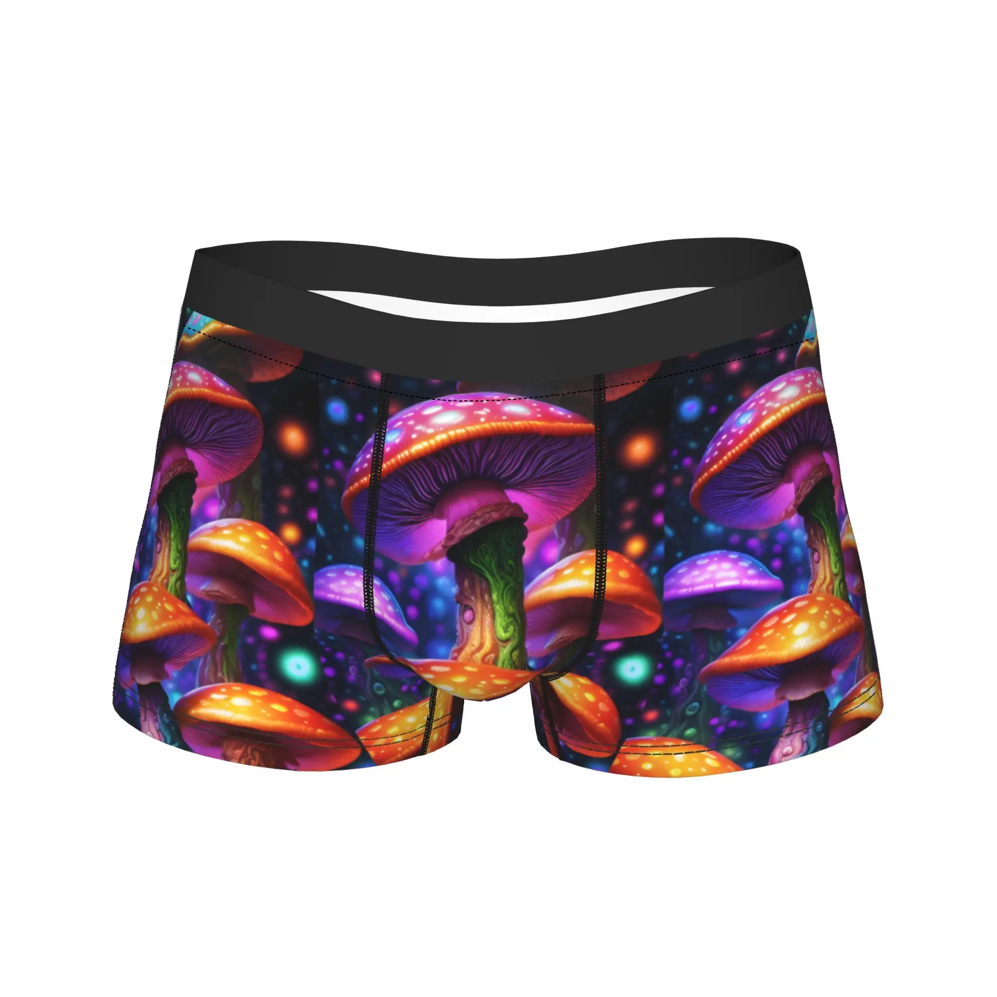 Psychedelic Mushroom Underwear  Classic Panties Custom Boxer Brief For Men Pouch Plus Size Trunk