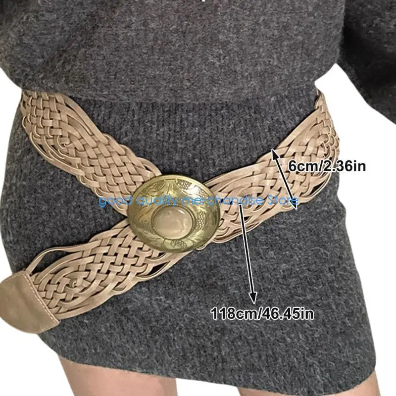 Y5JD حزام عريض كاكي متعدد الأغراض لراقصات المسرح زي الخصر مجوهرات الجسم بيان أزياء الشاطئ متعدد الاستخدامات