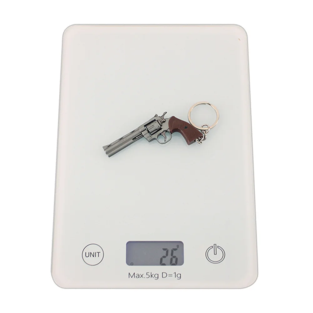 7cm arma chaveiro masculino berloque, soldeir mini liga de metal revólver pistola modelo, jóias masculinas chaveiro lembranças presente