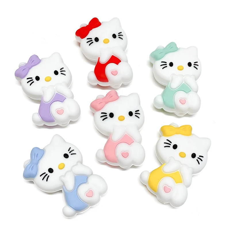 10pcs Mickey Minnie Mouse Dumbo Silicone Focal Beads DIY Pacifier Chain Clips Beads Pen Toy Jewelry Accessories image 3